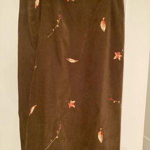 Fall Leaves Silk Skirt
